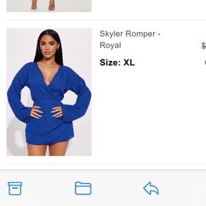 Skyler Romper -Royal